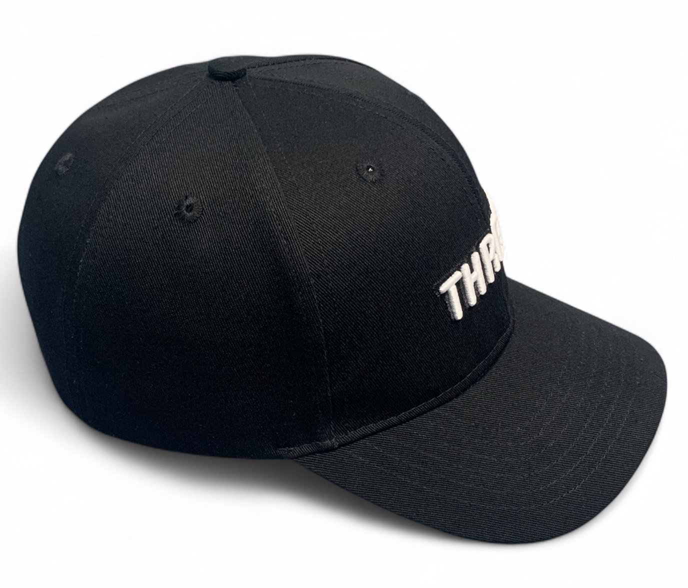 Wholesale High Quality Custom Logo 6 Panel Black Structured 3D Embroidered Logo Baseball Cap