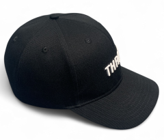 Wholesale High Quality Custom Logo 6 Panel Black Structured 3D Embroidered Logo Baseball Cap