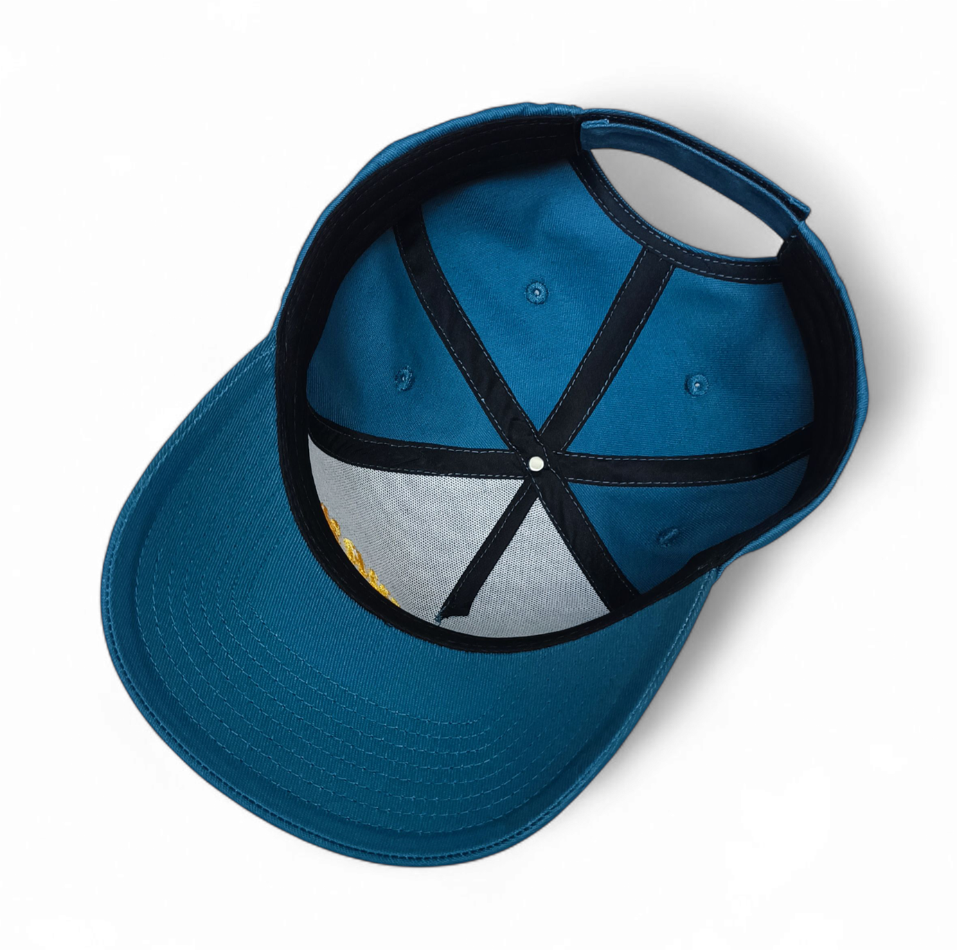 Hot-sell Navy Blue 5 Panel Baseball Caps with Gold 3D Embroidery Logo High Quality Structure Hats for Sports