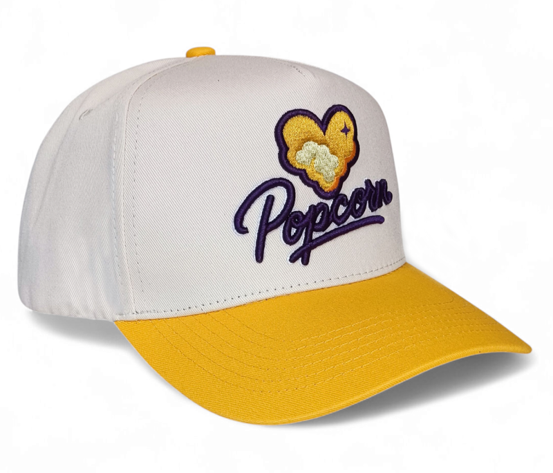 OEM Wholesale Custom 5 Panel Unisex Embroidered Baseball Hat Adjustable Size Two Tone Beige Curved Brim Baseball Caps