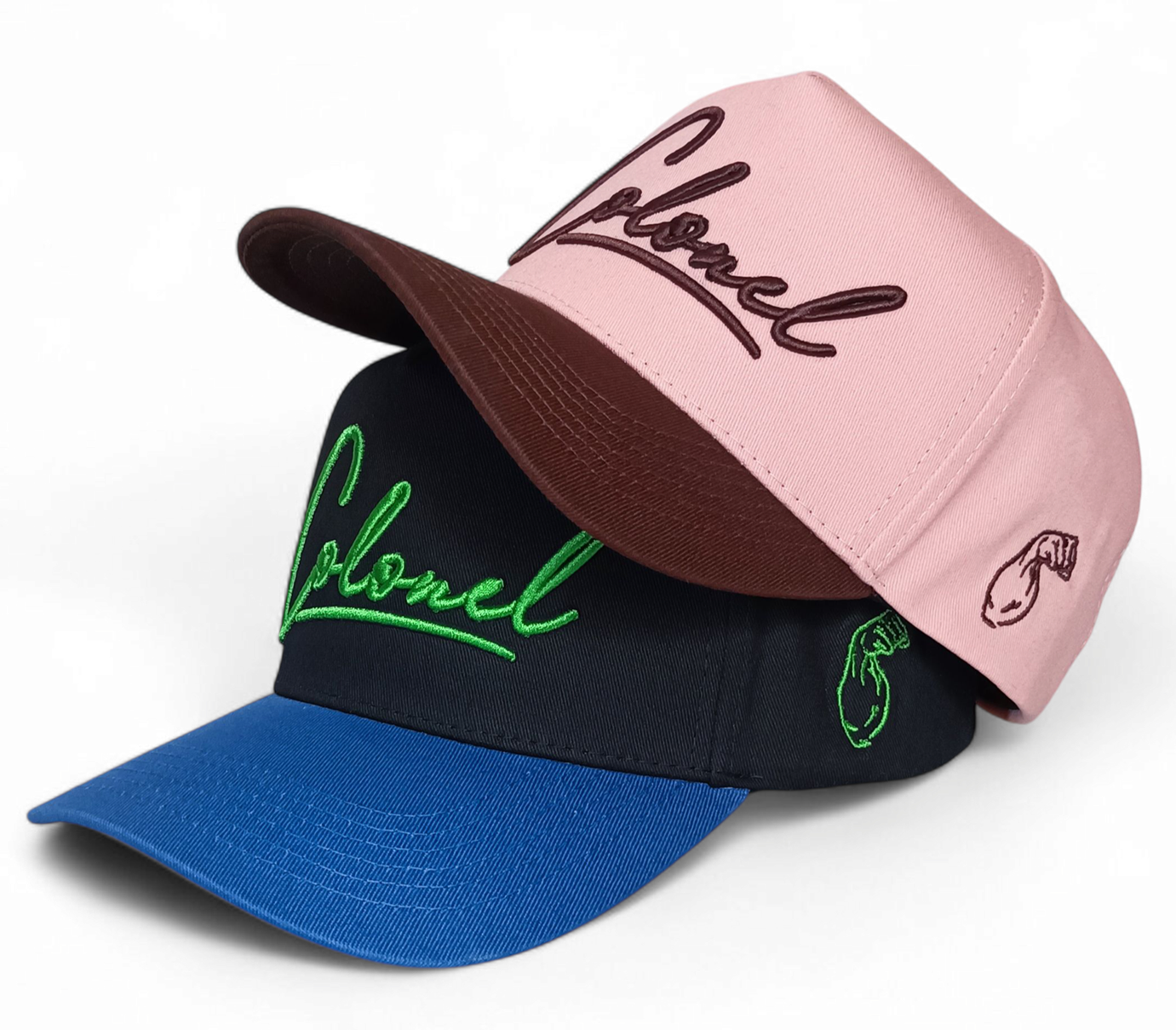 Fashion Custom 5 Panel Two Tone Pink Baseball Hats Personalized Outdoor Sports SnapBack Baseball Caps