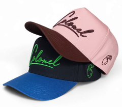 Fashion Custom 5 Panel Two Tone Pink Baseball Hats Personalized Outdoor Sports SnapBack Baseball Caps