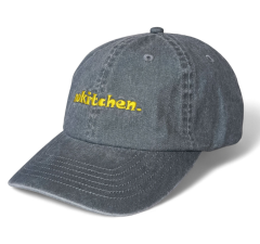 OEM ODM Factory Sun protection Dark Grey Vintage Washed Denim Cotton 6 Panel Baseball Cap Custom Embroidery Distressed Dad Hat