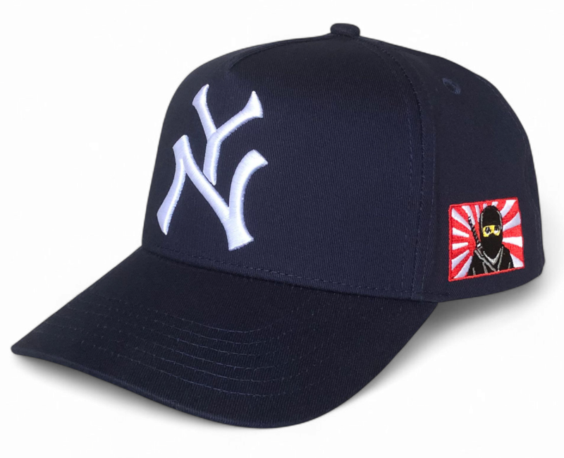 Wholesale High Quality a Frame Custom Professional Logo 3D Embroidery Navy Cotton Snapback Hats Low MOQ 5 Panel Baseball Cap