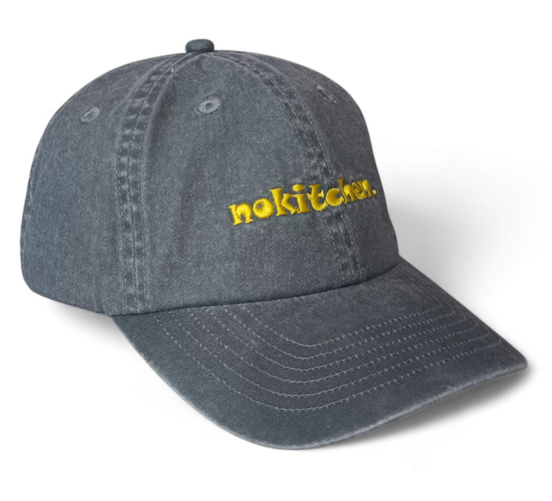 OEM ODM Factory Sun protection Dark Grey Vintage Washed Denim Cotton 6 Panel Baseball Cap Custom Embroidery Distressed Dad Hat