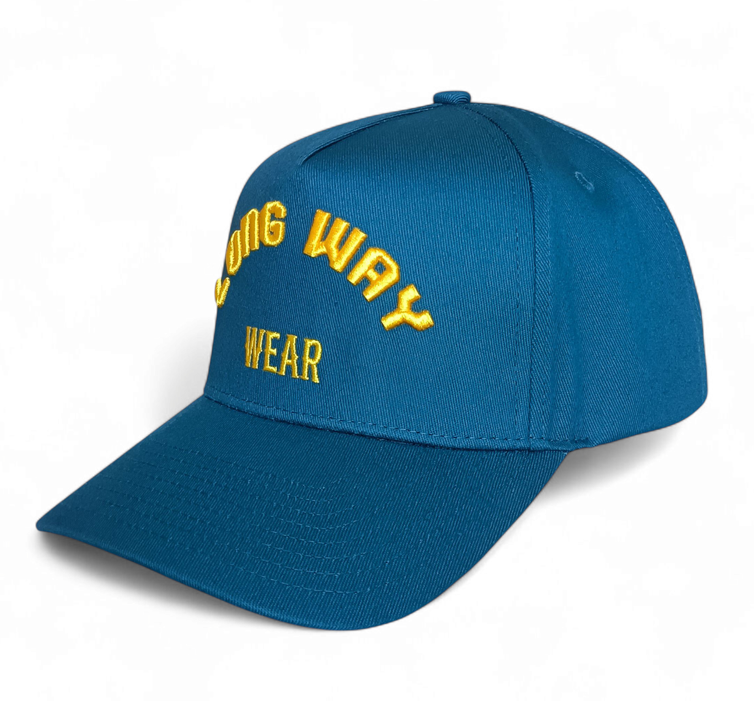 Hot-sell Navy Blue 5 Panel Baseball Caps with Gold 3D Embroidery Logo High Quality Structure Hats for Sports