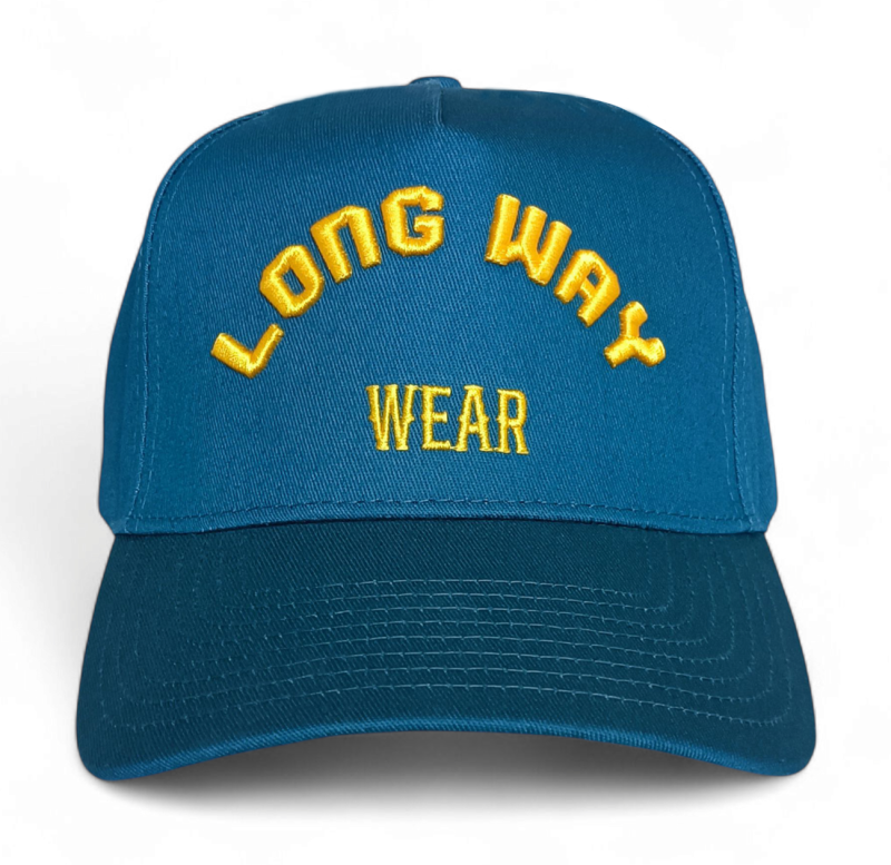 Hot-sell Navy Blue 5 Panel Baseball Caps with Gold 3D Embroidery Logo High Quality Structure Hats for Sports