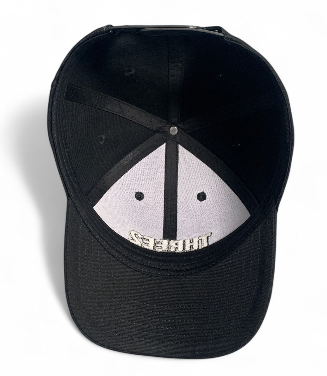 Wholesale High Quality Custom Logo 6 Panel Black Structured 3D Embroidered Logo Baseball Cap