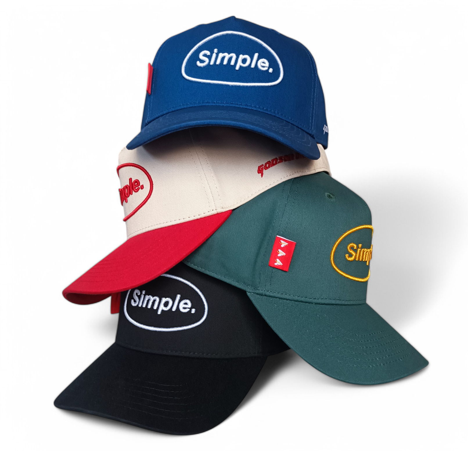 2 Tone Color High Quality Hip Hop 5 Panel Hat Beige Red Cotton Fabric Customized 3D Embroidery Logo a Frame Mens Baseball Cap