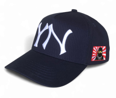 Wholesale Custom 5 Panel Sport Classics Snapback Cap High Quality Embroidery Logo Navy Blue Cotton Gorras Mens Women Baseball Cap