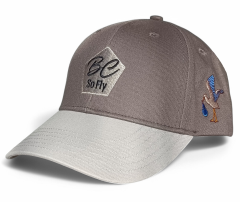 100% Cotton Gray Unisex Custom Embroidery Logo 6 Panel Structured 2 Tone Snapback Sport Fitted Baseball Cap Hat For Men