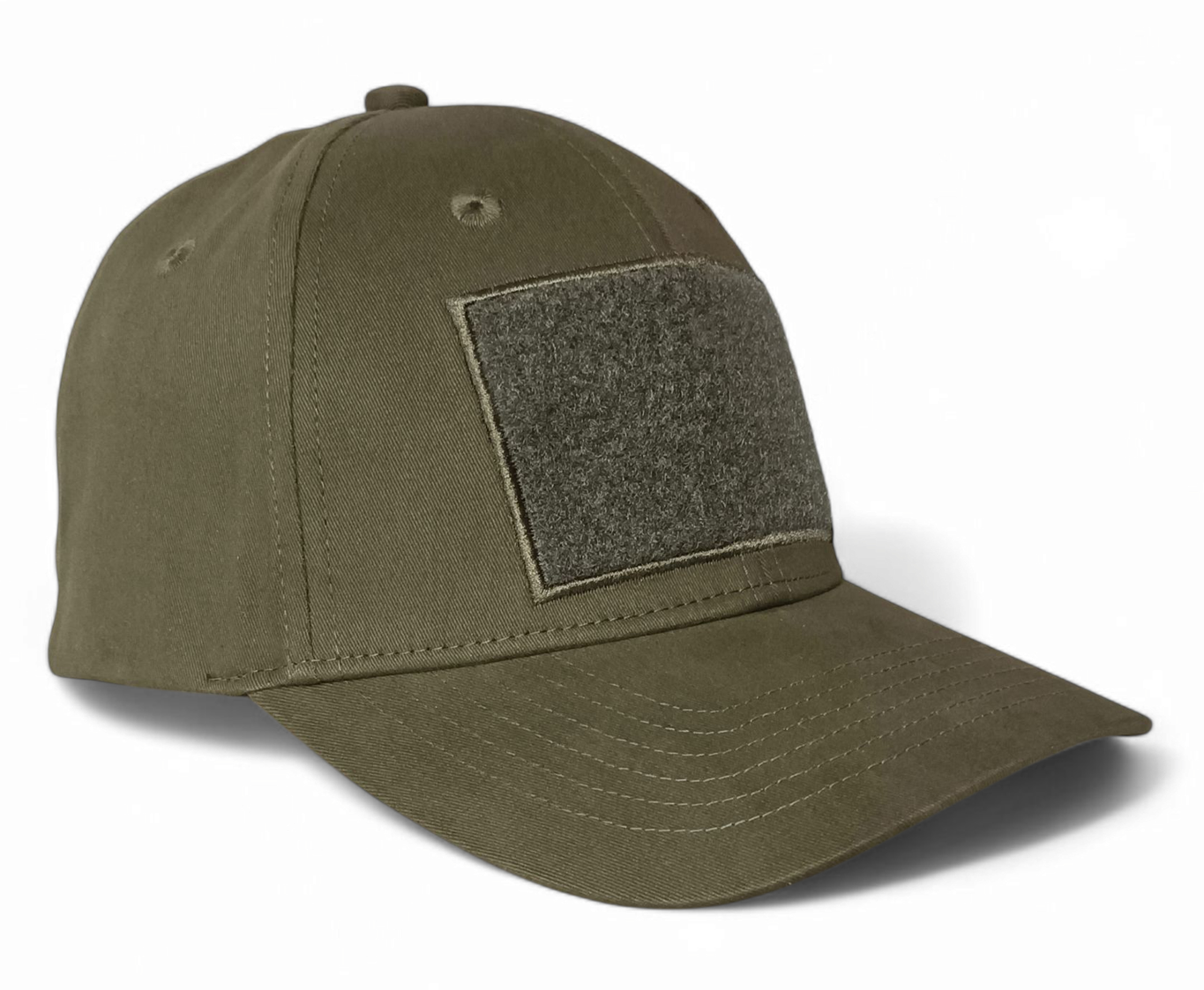 Custom 6 Panel Baseball Caps Custom Velcro Patch Logo Men Fitted Flex Full Fit Custom Olive Green Snapback Sports Cap Hats