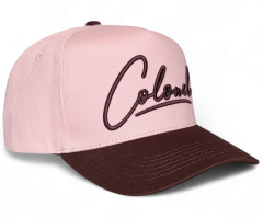 Fashion Custom 5 Panel Two Tone Pink Baseball Hats Personalized Outdoor Sports SnapBack Baseball Caps