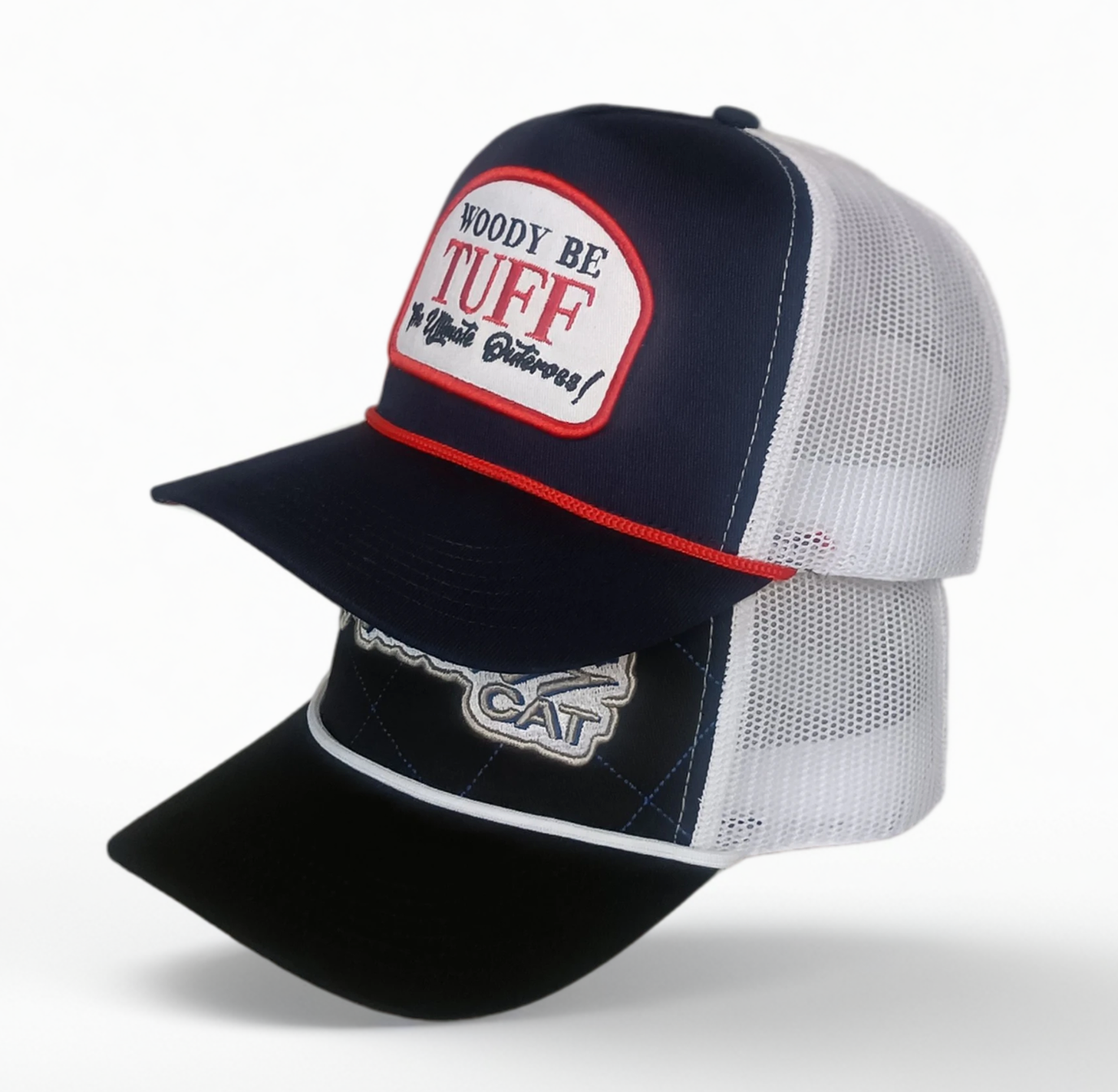 Supply High Quality New Fashion Outdoor Trucker Hat Front With Rope Custom 3D Embroidery Patch Hunting White Mesh Trucker Cap