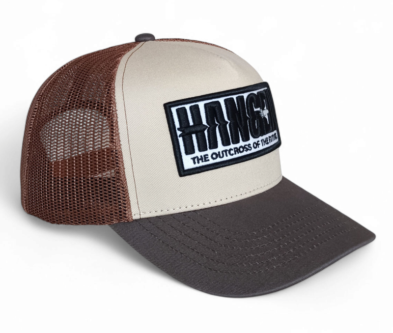 Custom 5 Panel Brown Mesh Baseball Hat 3D Embroidery Patch Trucker Cap Plain Net Design for Outdoor Casual Cycling Trucker Hat