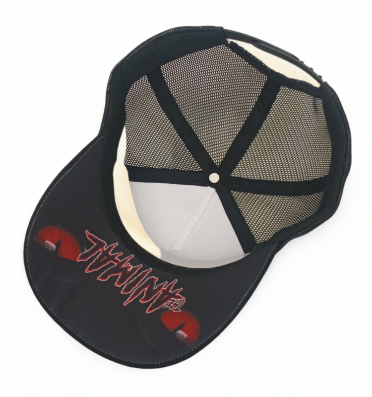 Custom 5 panel high profile brown 3 stripes hat Australia country trucker cap
