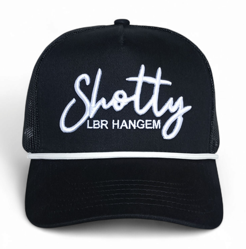 ustom High Quality Black Trucker Hat 5 Panel With Rope Adjustable Sporty Casual Trucker Hat Breathable Mesh Back for Adults