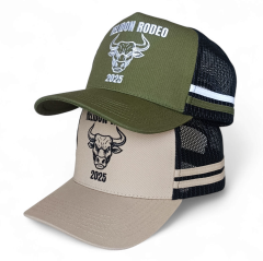 Custom Australian Country High Quality 5 Panel High Profile Structured Trucker Hat Gorras 2 Side Stripes Mesh Trucker Cap Hat