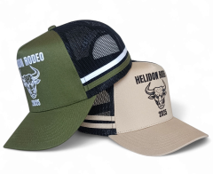 Custom Australian Country High Quality 5 Panel High Profile Structured Trucker Hat Gorras 2 Side Stripes Mesh Trucker Cap Hat