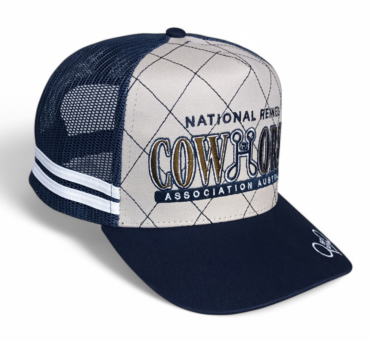 China Manufacturer Australia Country Trucker Hats Custom 3D Embroidery Logo 5 Panel Curved Brim Printing Logo Trucker Cap