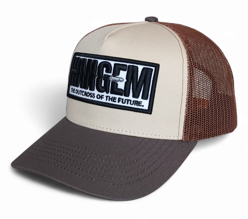 Custom 5 Panel Brown Mesh Baseball Hat 3D Embroidery Patch Trucker Cap Plain Net Design for Outdoor Casual Cycling Trucker Hat