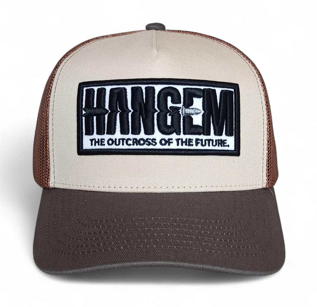 Custom 5 Panel Brown Mesh Baseball Hat 3D Embroidery Patch Trucker Cap Plain Net Design for Outdoor Casual Cycling Trucker Hat