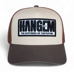 Custom 5 Panel Brown Mesh Baseball Hat 3D Embroidery Patch Trucker Cap Plain Net Design for Outdoor Casual Cycling Trucker Hat