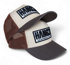 Custom 5 Panel Brown Mesh Baseball Hat 3D Embroidery Patch Trucker Cap Plain Net Design for Outdoor Casual Cycling Trucker Hat