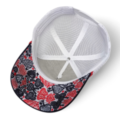 Supply High Quality New Fashion Outdoor Trucker Hat Front With Rope Custom 3D Embroidery Patch Hunting White Mesh Trucker Cap