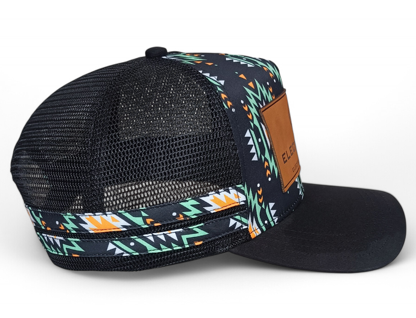Wholesale Custom Australia Country High Profile Striped Trucker Hat 5 Panel Leather Patch Logo Hip Hop Gorras Outdoor Trucker Cap