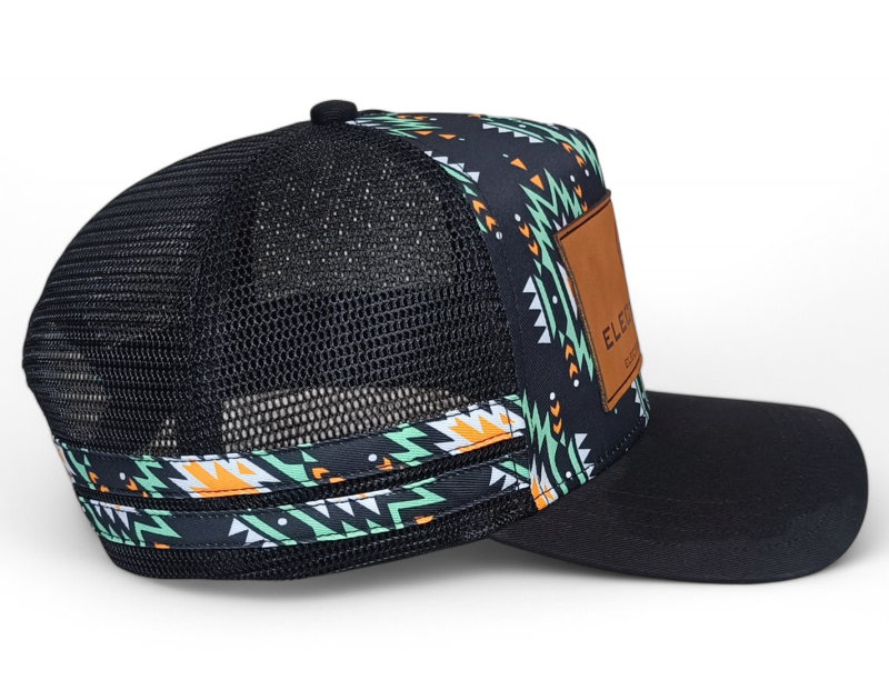 Wholesale Custom Australia Country High Profile Striped Trucker Hat 5 Panel Leather Patch Logo Hip Hop Gorras Outdoor Trucker Cap