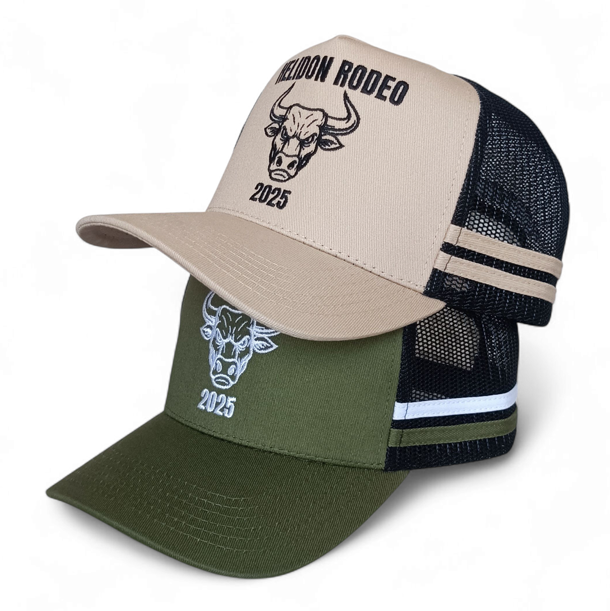 High Quality 3D Embroidery High Crown Stripes Australian Country Trucker Cap Fishing Ponytail Outdoor Trucker Hat