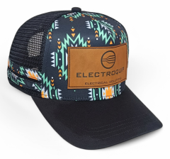 Wholesale Custom Australia Country High Profile Striped Trucker Hat 5 Panel Leather Patch Logo Hip Hop Gorras Outdoor Trucker Cap