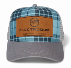 Leather Patch Embroidered Gray Mesh Baseball Trucker Caps Men Women Adjustable Snap Back Outdoor Blue Sport Trucker Hats