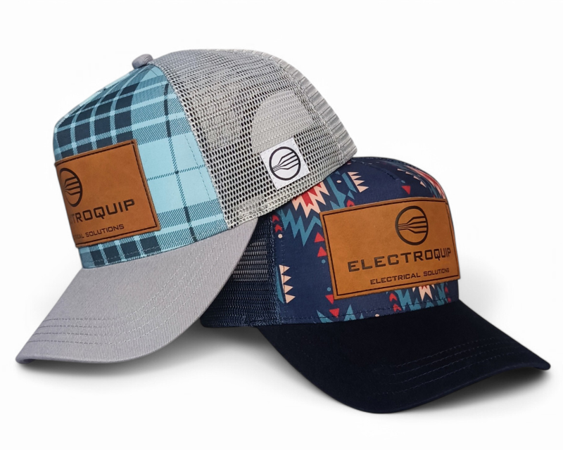 Leather Patch Embroidered Gray Mesh Baseball Trucker Caps Men Women Adjustable Snap Back Outdoor Blue Sport Trucker Hats