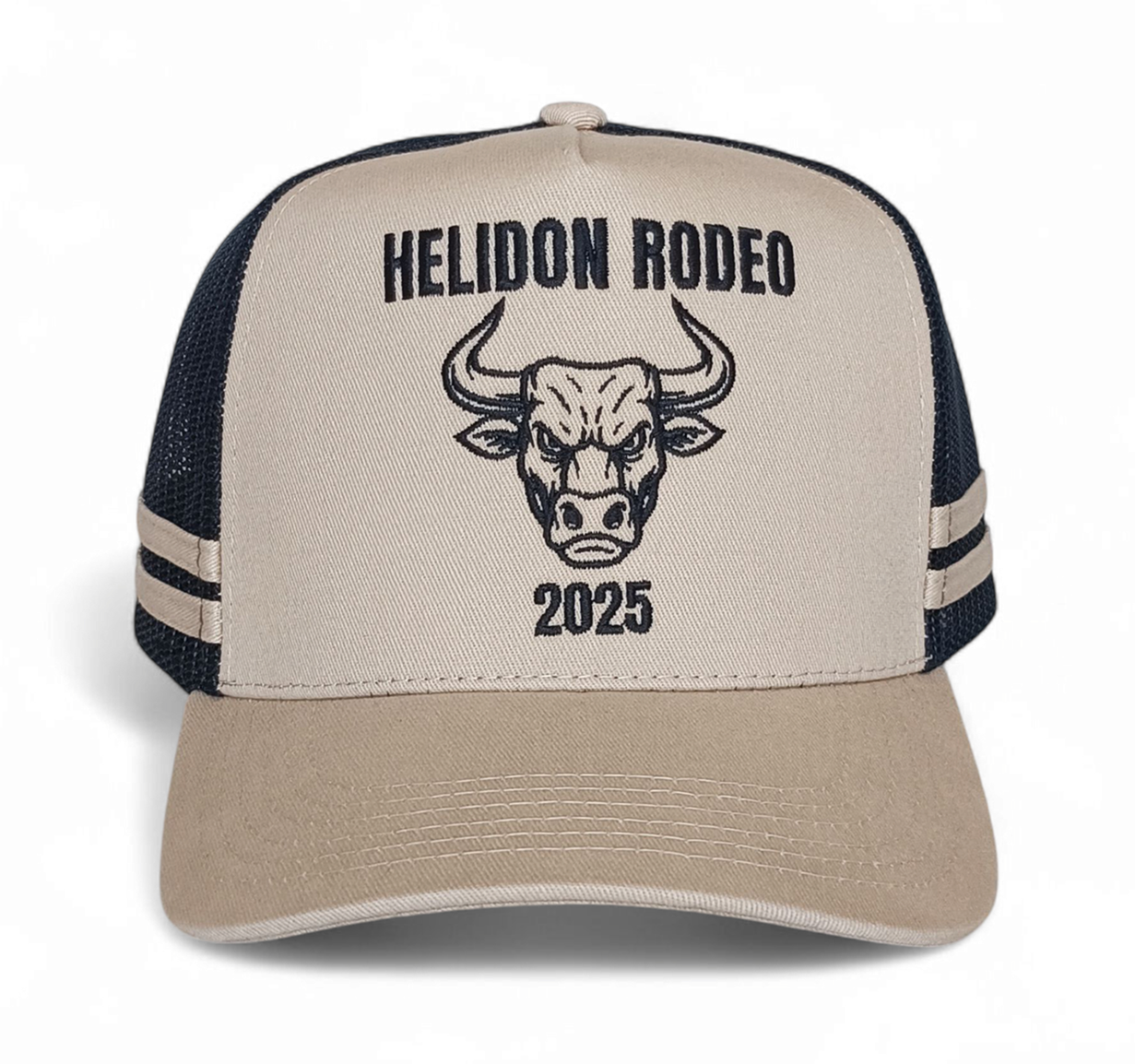 High Quality 3D Embroidery High Crown Stripes Australian Country Trucker Cap Fishing Ponytail Outdoor Trucker Hat