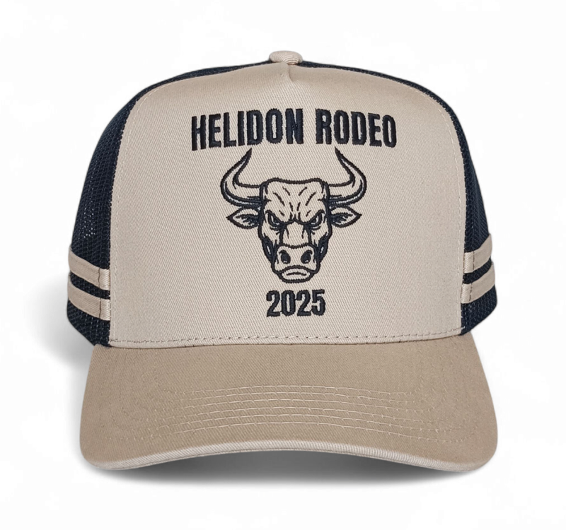 High Quality 3D Embroidery High Crown Stripes Australian Country Trucker Cap Fishing Ponytail Outdoor Trucker Hat