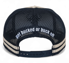 High Quality 3D Embroidery High Crown Stripes Australian Country Trucker Cap Fishing Ponytail Outdoor Trucker Hat