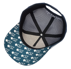Wholesale Custom Design Leather Logo 5 Panel Mesh Gorras Navy Sport Hat Snapback High Quality Classics Australia Trucker Cap