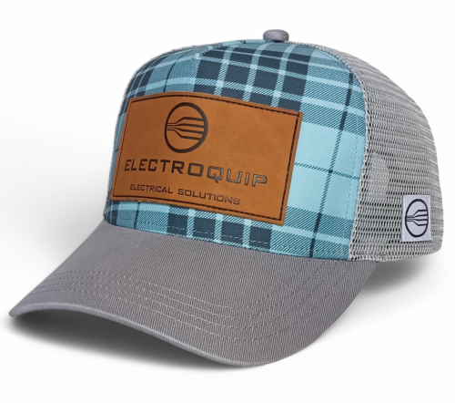 Leather Patch Embroidered Gray Mesh Baseball Trucker Caps Men Women Adjustable Snap Back Outdoor Blue Sport Trucker Hats