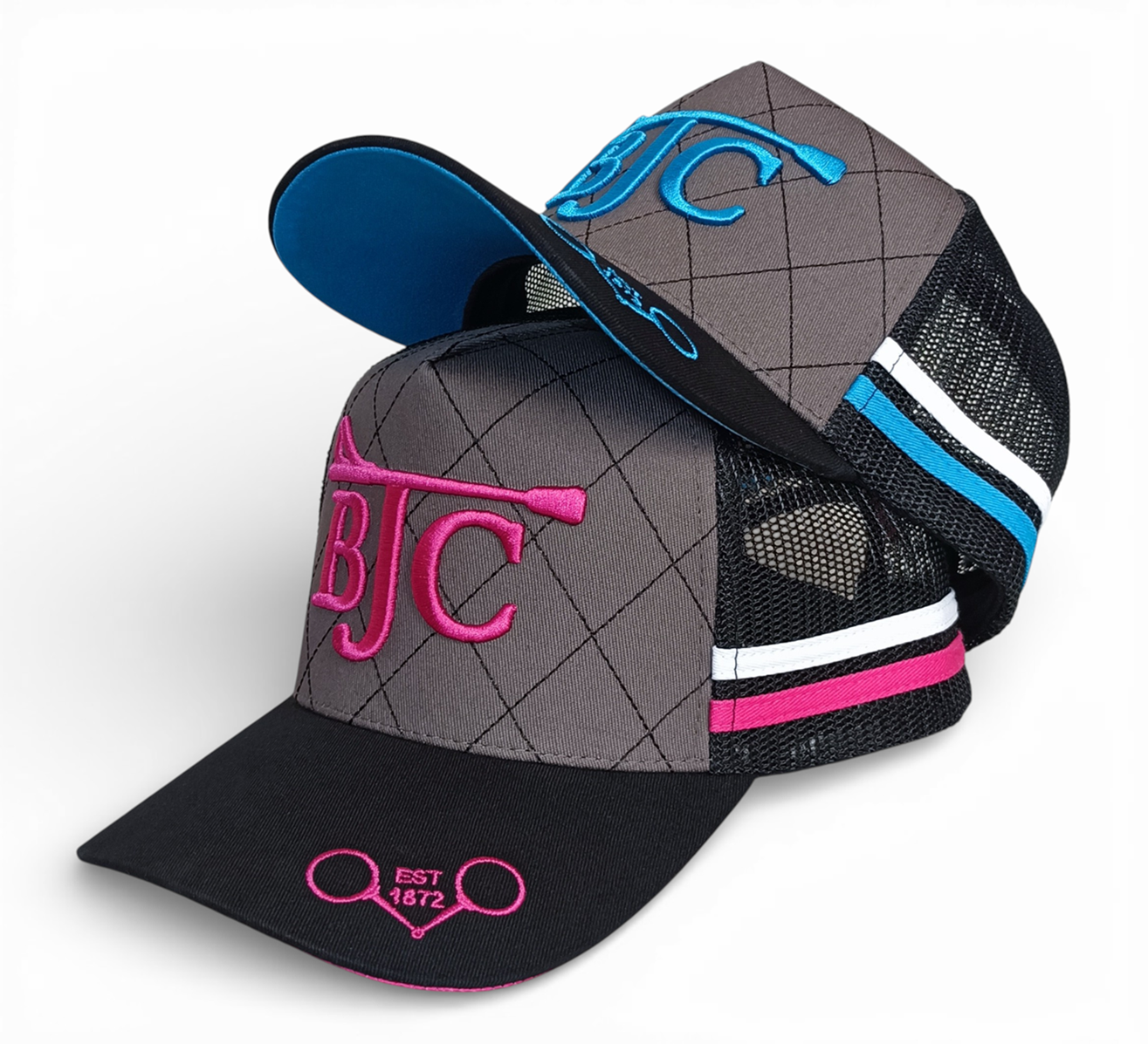 Custom 3D Embroidery Logo Australia Country Wild High Profile Trucker Hats Outdoor Side Stripes 5 Panel Country Trucker Caps