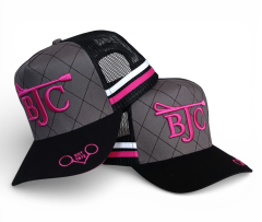 Custom 3D Embroidery Logo Australia Country Wild High Profile Trucker Hats Outdoor Side Stripes 5 Panel Country Trucker Caps