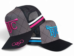 Custom 3D Embroidery Logo Australia Country Wild High Profile Trucker Hats Outdoor Side Stripes 5 Panel Country Trucker Caps