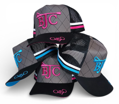 Custom 3D Embroidery Logo Australia Country Wild High Profile Trucker Hats Outdoor Side Stripes 5 Panel Country Trucker Caps