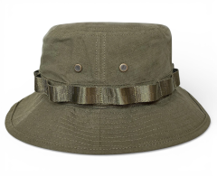 Ripstop olive green metal air vent string unisex bucket hat