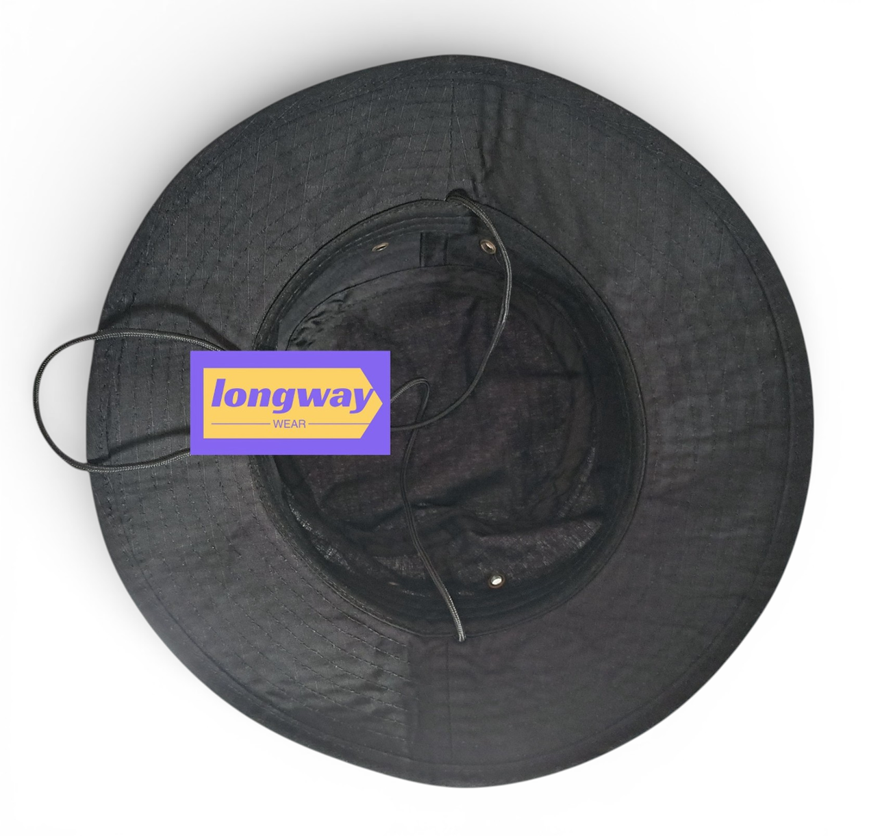 Ripstop olive green metal air vent string unisex bucket hat