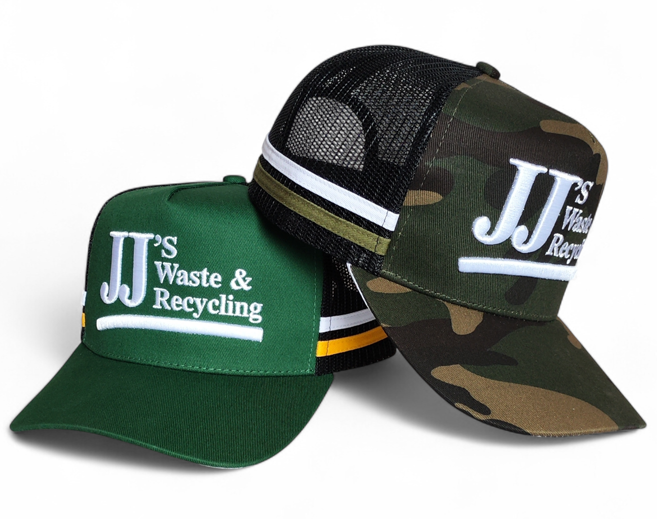 Customized Camouflage Print Pattern 5-Color 3d Embroidery High Profile Australian Cowboys Trucker Hat Cap