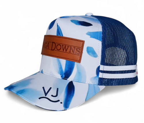 OEM Printed 5 Panels Embroidered Leather Patch logo Classic Trucker Cap Outdoor Casual Party High Profile Side stripes Woven Labels Country Trucker Cap