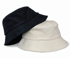 Custom Embroidery Logo Fisherman Solid Fashion Bucket Hat Cap Ourdoot High Quality Summer Cap Corduroy Lined Bucket Hats