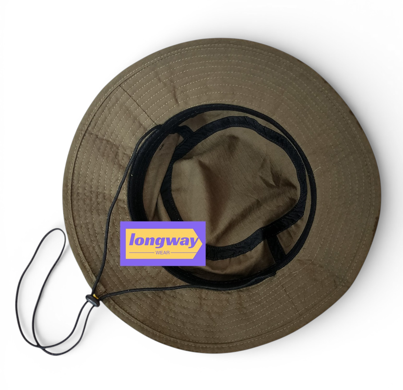 Ripstop olive green metal air vent string unisex bucket hat